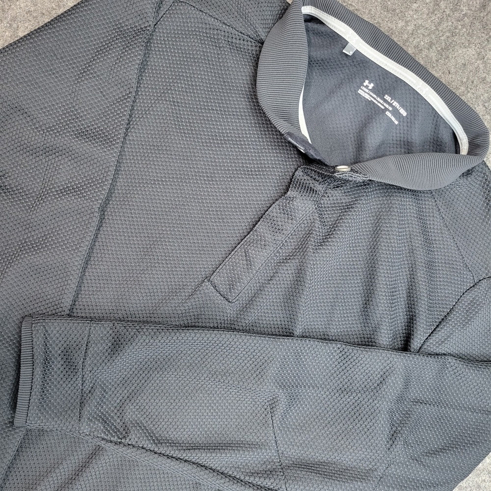 Under Armour Pullover Mens 2XL Gray‎ ColdGear Tech Golf Sweaterfleece Stretch